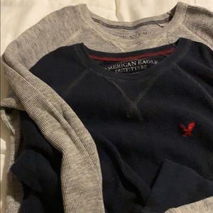 2 waffle long sleeve shirts